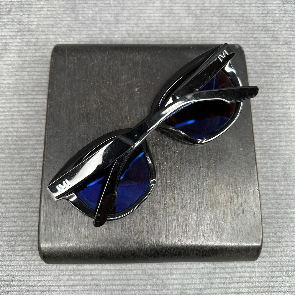 IVI Allison Black Y2K Sunglasses Brown Lens Handmade in Japan 091670-910‎ 53mm